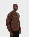 FRANKY MEN'S LEATHER BOMBER JACKET
